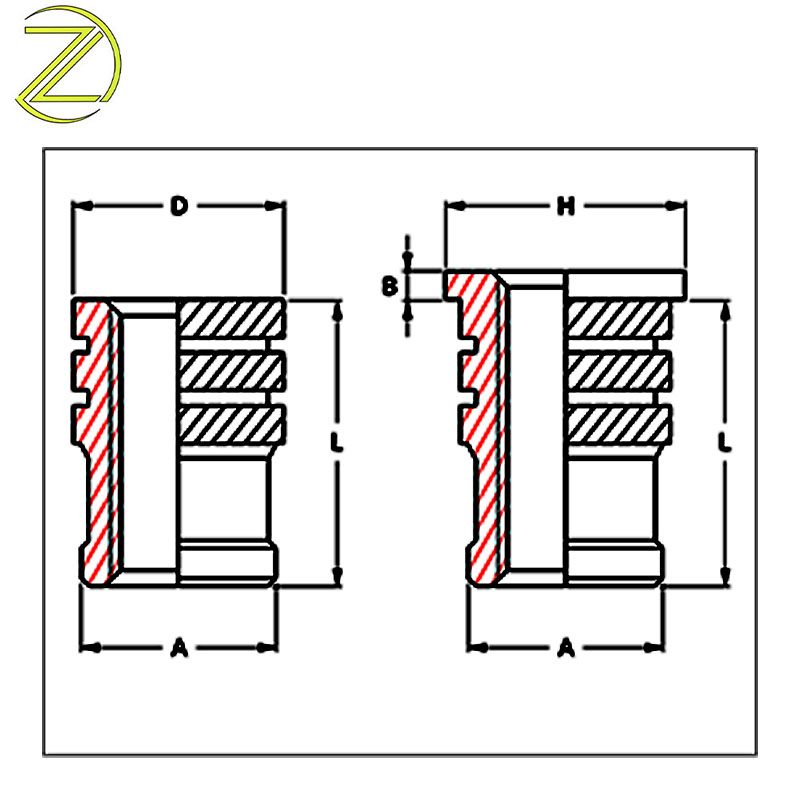 threaded inserts for plastic parts