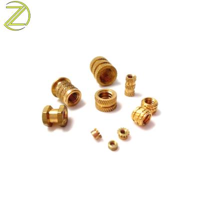 Knurled brass copper inserts