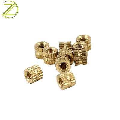 Knurled brass copper inserts