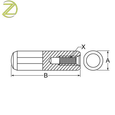 Threaded metal dowel pins